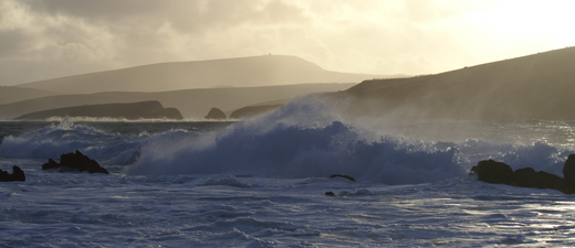 Wild seas near Levenwick